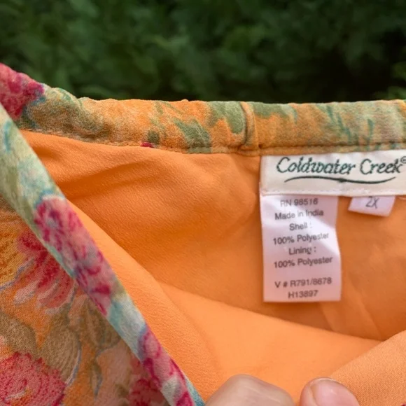 Beautiful Floral Coldwater Creek Skirt 2x (Spring Themed) - Picture 2 of 3